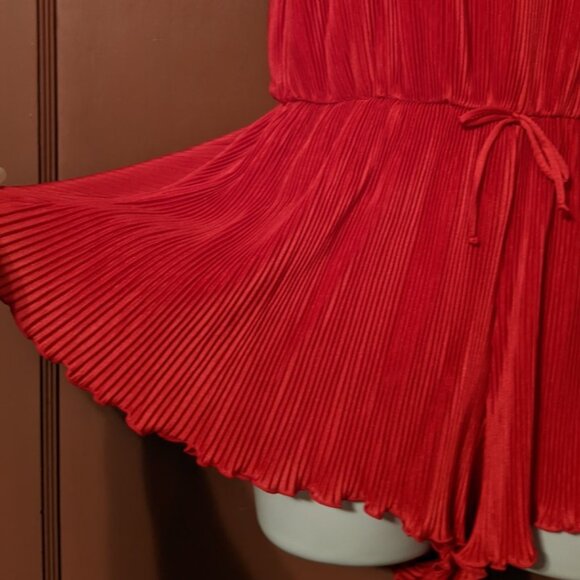 NWT!! RED VINTAGE VTG MISS ELAINE PLEATED TEDDY/ROMPER/BODYSUIT-MED-CLEARANCE!! - Picture 8 of 13